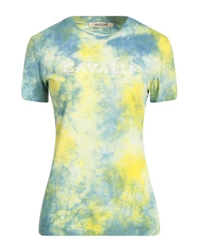 Shop Roberto Cavalli Woman T-shirt Yellow Size L Cotton