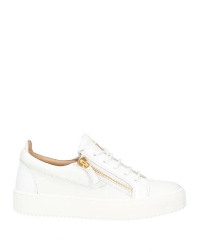 Shop Giuseppe Zanotti Woman Sneakers White Size 7 Soft Leather