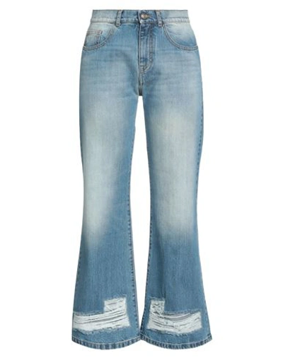 Shop Otra Vez Woman Jeans Blue Size 26 Cotton, Elastomultiester, Elastane