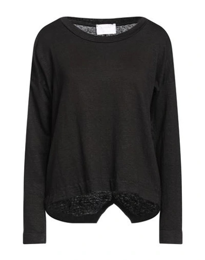 Shop Daniele Fiesoli Woman T-shirt Black Size 4 Linen, Elastane