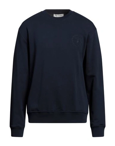 Shop Trussardi Man Sweatshirt Midnight Blue Size Xl Cotton