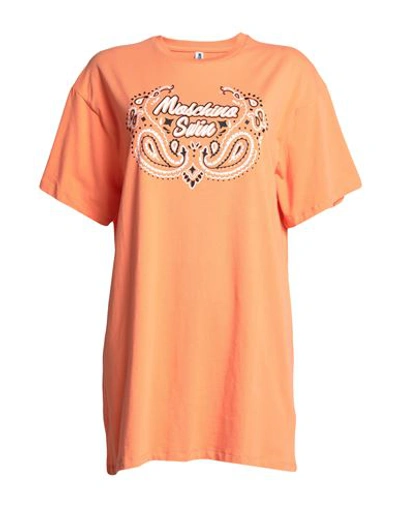 Shop Moschino Woman Cover-up Orange Size L Cotton, Elastane