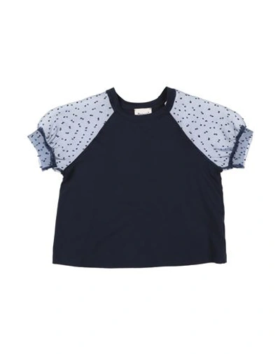 Shop Mariuccia Toddler Girl T-shirt Midnight Blue Size 5 Polyester, Cotton, Elastane