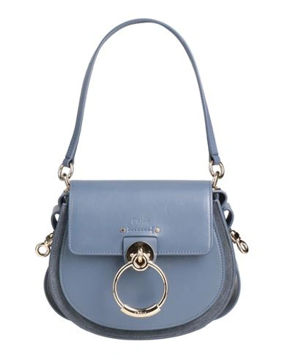 Chloé Woman Handbag Slate Blue Size - Calfskin In Blue
