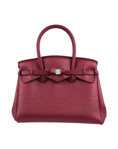 Shop Save My Bag Woman Handbag Garnet Size - Polyether, Polyamide, Elastane In Red