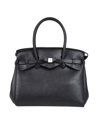 Shop Save My Bag Woman Handbag Black Size - Polyether, Polyamide, Elastane