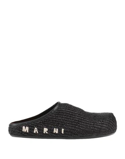 Marni Woman Mules & Clogs Black Size 7 Textile Fibers In Black