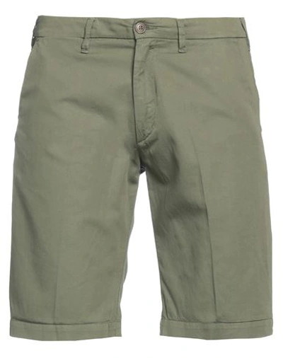 Shop 40weft Man Shorts & Bermuda Shorts Military Green Size 28 Cotton, Linen, Lycra