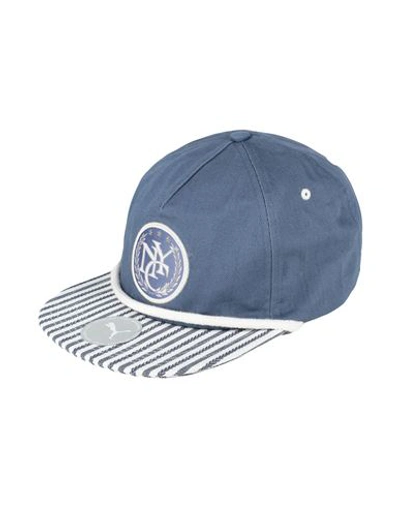 Shop Puma X Rhuigi Fb Cap Hat Slate Blue Size Onesize Cotton
