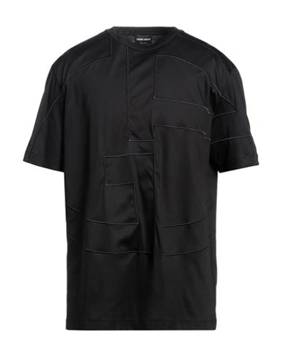 Shop Giorgio Armani Man T-shirt Black Size 36 Cotton