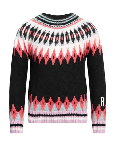 Red Valentino Woman Sweater Black Size L Acrylic, Mohair Wool, Polyamide, Polyester, Wool In Black