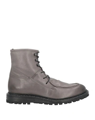 Shop Boemos Man Ankle Boots Lead Size 7 Soft Leather In Grey