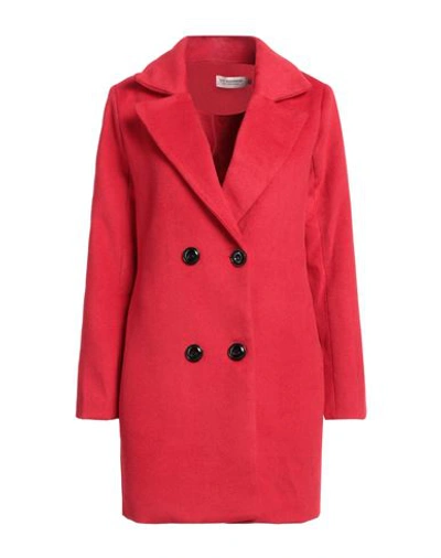 Shop Lili Sidonio By Molly Bracken Woman Coat Red Size Xs Polyester, Viscose