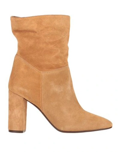 Shop Mychalom Woman Ankle Boots Sand Size 8 Soft Leather In Beige