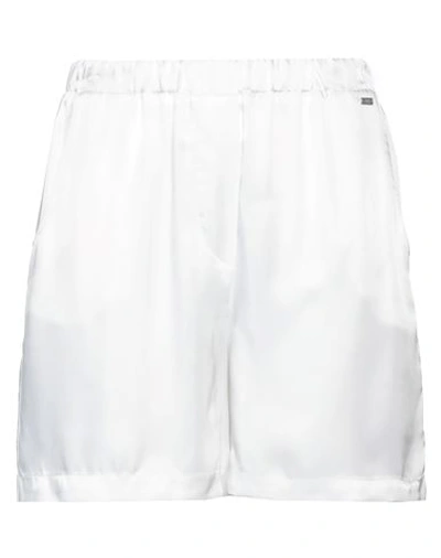 Shop Armani Exchange Woman Shorts & Bermuda Shorts White Size 4 Viscose