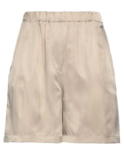 Shop Armani Exchange Woman Shorts & Bermuda Shorts Beige Size 4 Viscose