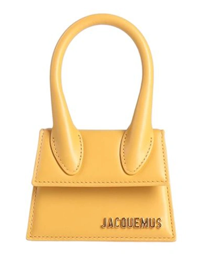Shop Jacquemus Woman Handbag Mustard Size - Soft Leather In Yellow