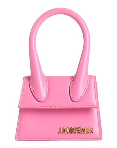 Shop Jacquemus Woman Handbag Pink Size - Soft Leather