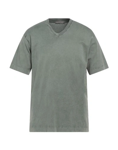 Shop Daniele Fiesoli Man T-shirt Military Green Size L Cotton