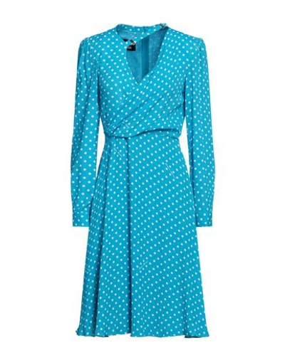 Shop Boutique Moschino Woman Midi Dress Azure Size 6 Polyester In Blue