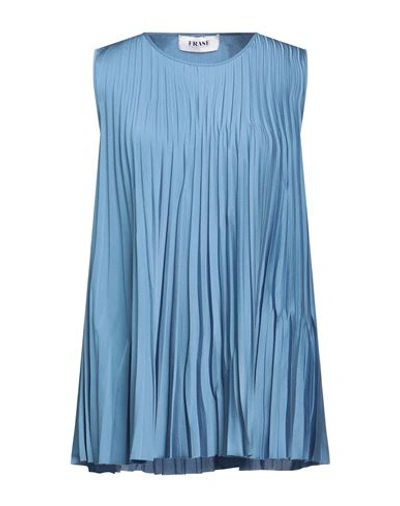 Shop Frase Francesca Severi Woman Top Pastel Blue Size 6 Polyester