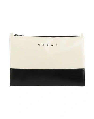Shop Marni Woman Shoulder Bag Ivory Size - Polyester, Steel, Brass, Zinc, Aluminum In White