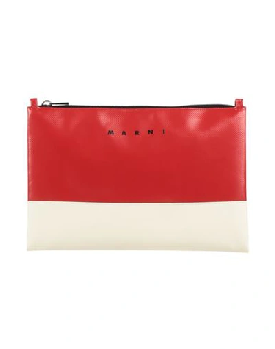 Shop Marni Woman Shoulder Bag Red Size - Polyester, Steel, Brass, Zinc, Aluminum