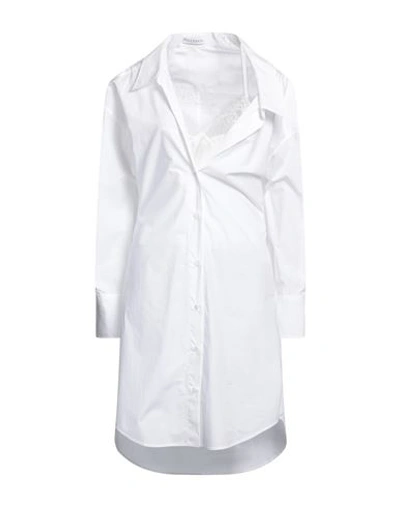 Shop Jw Anderson Woman Midi Dress White Size 6 Cotton, Polyester