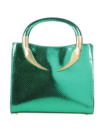 Shop Roberto Cavalli Woman Handbag Green Size - Soft Leather
