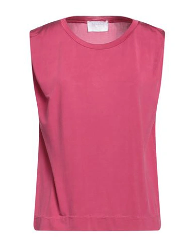 Shop Daniele Fiesoli Woman T-shirt Garnet Size 1 Cupro, Elastane In Red
