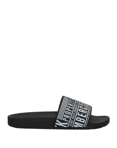Shop Bikkembergs Man Sandals Black Size 8 Rubber