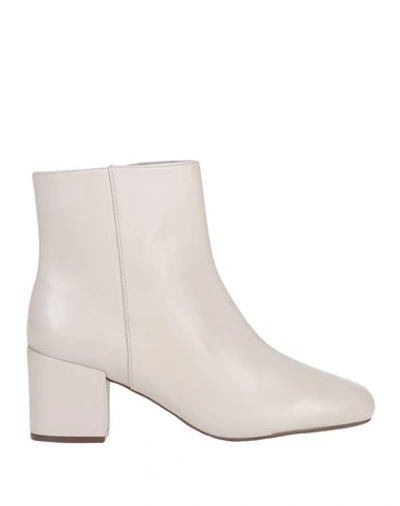 SCHUTZ SCHUTZ WOMAN ANKLE BOOTS OFF WHITE SIZE 7 SOFT LEATHER 