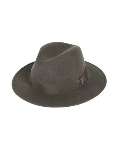 Borsalino Hat Military Green Size 7 Wool In Green