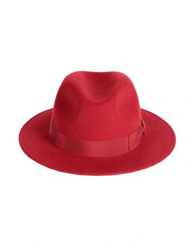 Shop Borsalino Hat Red Size 7 ⅜ Wool