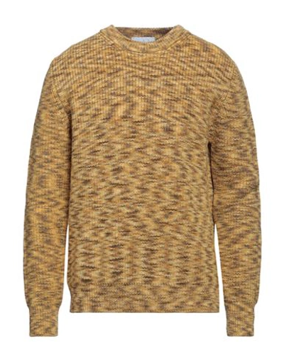 Shop C.9.3 Man Sweater Ocher Size L Wool In Yellow