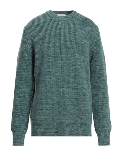 Shop C.9.3 Man Sweater Deep Jade Size L Wool In Green