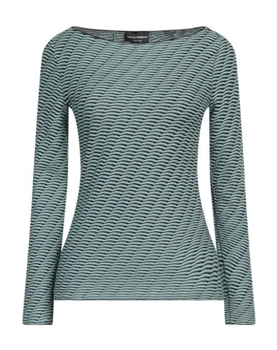 Shop Emporio Armani Woman Sweater Sky Blue Size 8 Viscose, Polyester