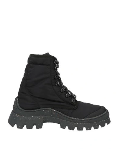 Dsquared2 Woman Ankle Boots Black Size 11 Textile Fibers In Black