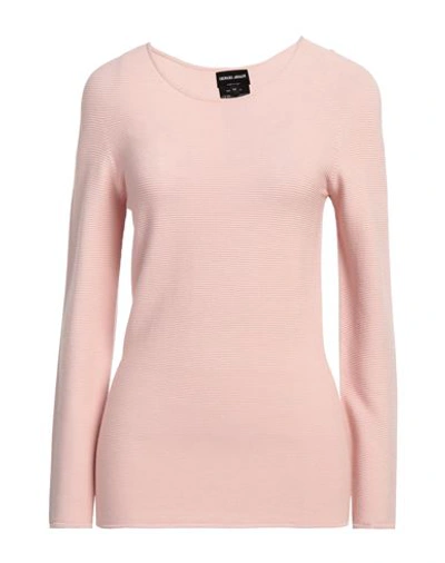 Shop Giorgio Armani Woman Sweater Blush Size 12 Viscose, Polyester In Pink