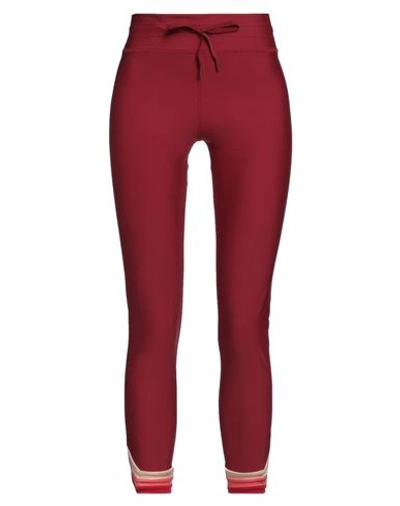 Shop The Upside Woman Leggings Burgundy Size 8 Polyamide, Elastane In Red