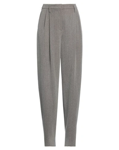 Shop Giorgio Armani Woman Pants Grey Size 14 Virgin Wool