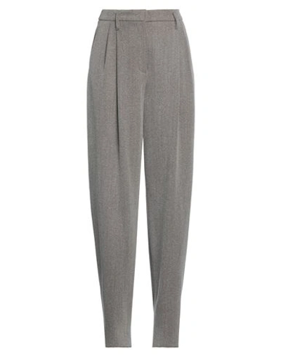 Giorgio Armani Woman Pants Grey Size 14 Virgin Wool In Grey