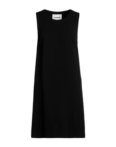 Shop Jil Sander Woman Mini Dress Black Size 6 Viscose