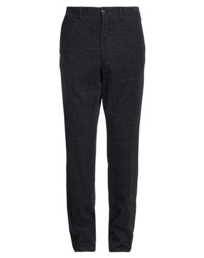 Giorgio Armani One Pence Trousers In Blue