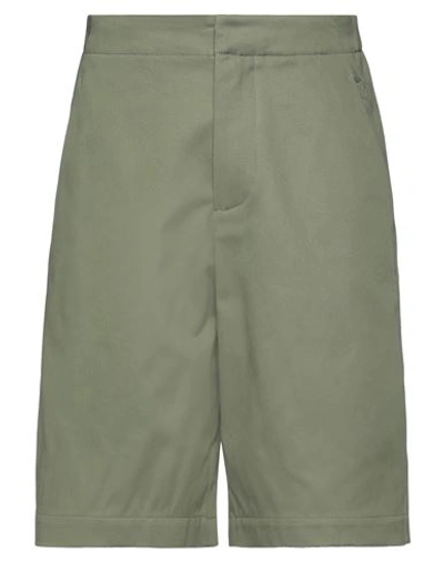 Shop Oamc Man Shorts & Bermuda Shorts Military Green Size L Cotton