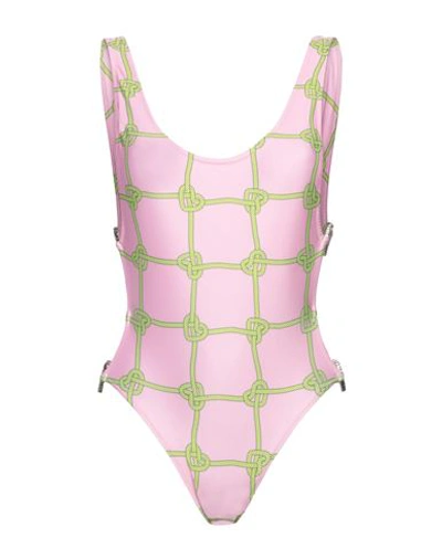 Shop Chiara Ferragni Woman One-piece Swimsuit Pink Size M Polyester, Elastane