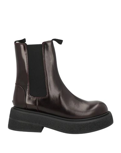 Shop Boemos Woman Ankle Boots Deep Purple Size 8 Soft Leather