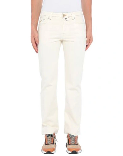 Shop Jacob Cohёn Man Jeans White Size 35 Cotton