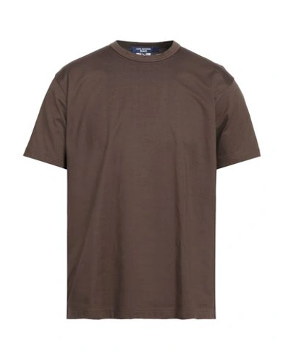 Shop Junya Watanabe Comme Des Garçons Man T-shirt Brown Size L Cotton