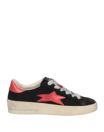 Okinawa Woman Sneakers Black Size 7 Soft Leather In Black
